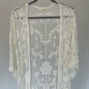 Lace kimono duster